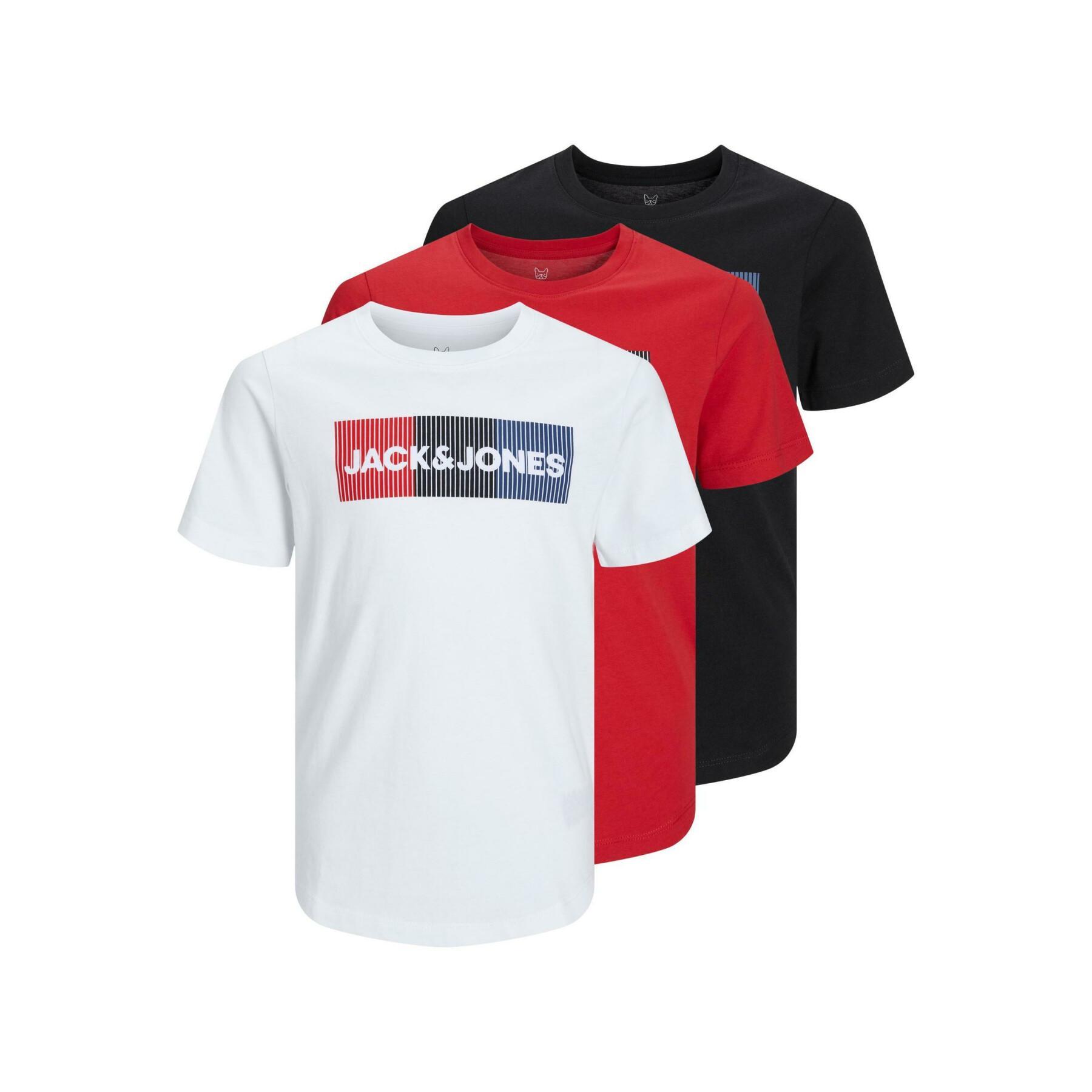 Förpackning med 3 t-shirts för barn Jack & Jones corp logo