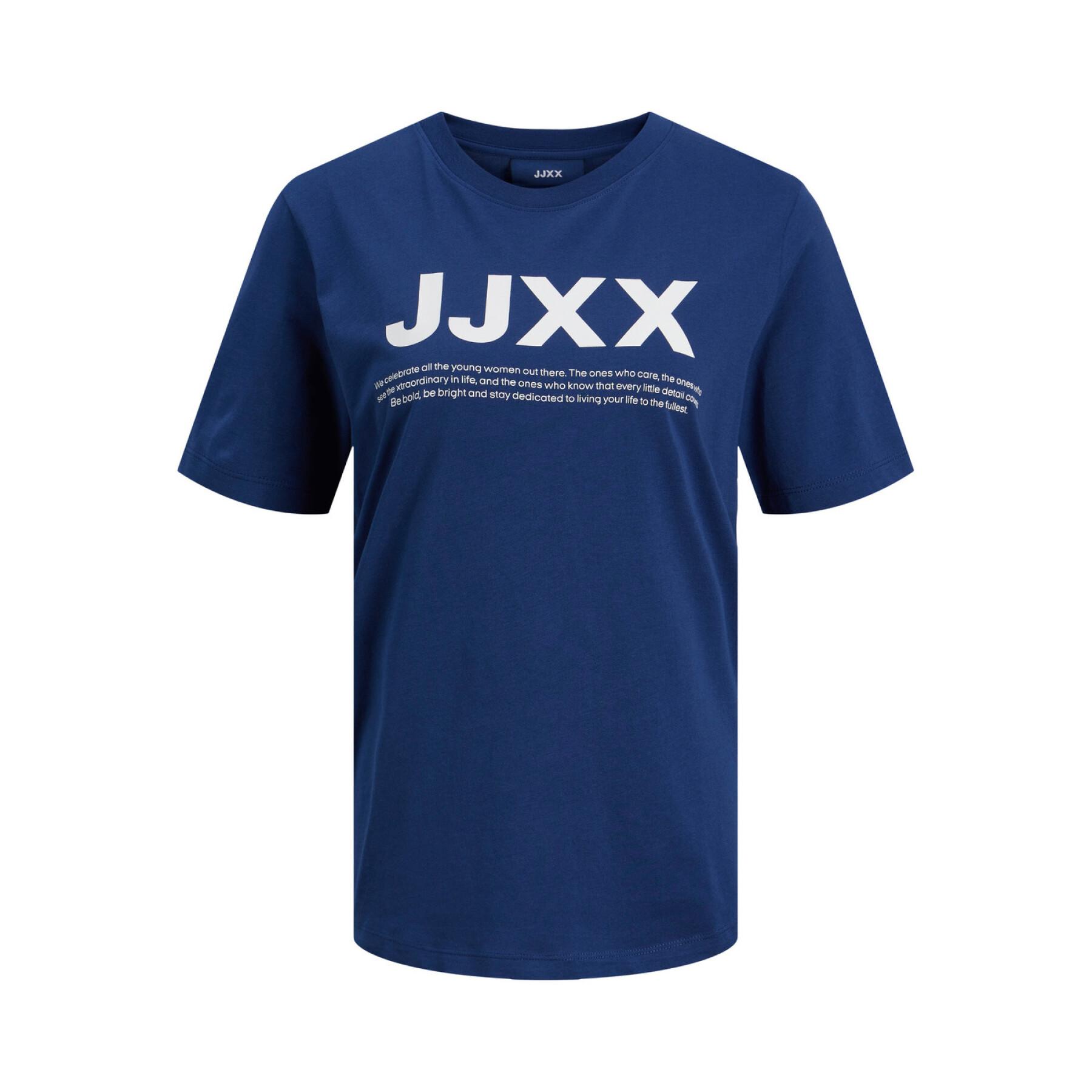 T-shirt med stor logotyp för kvinnor JJXX Anna Reg Every