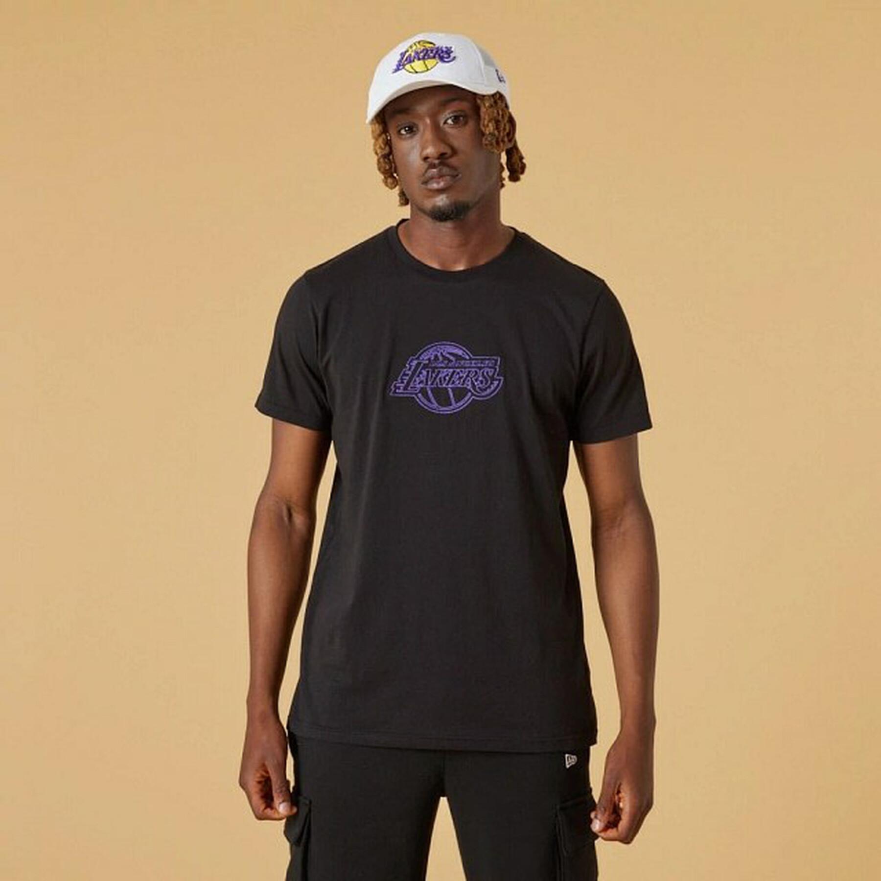 Kortärmad T-shirt Los Angeles Lakers Chain Stitch Logo