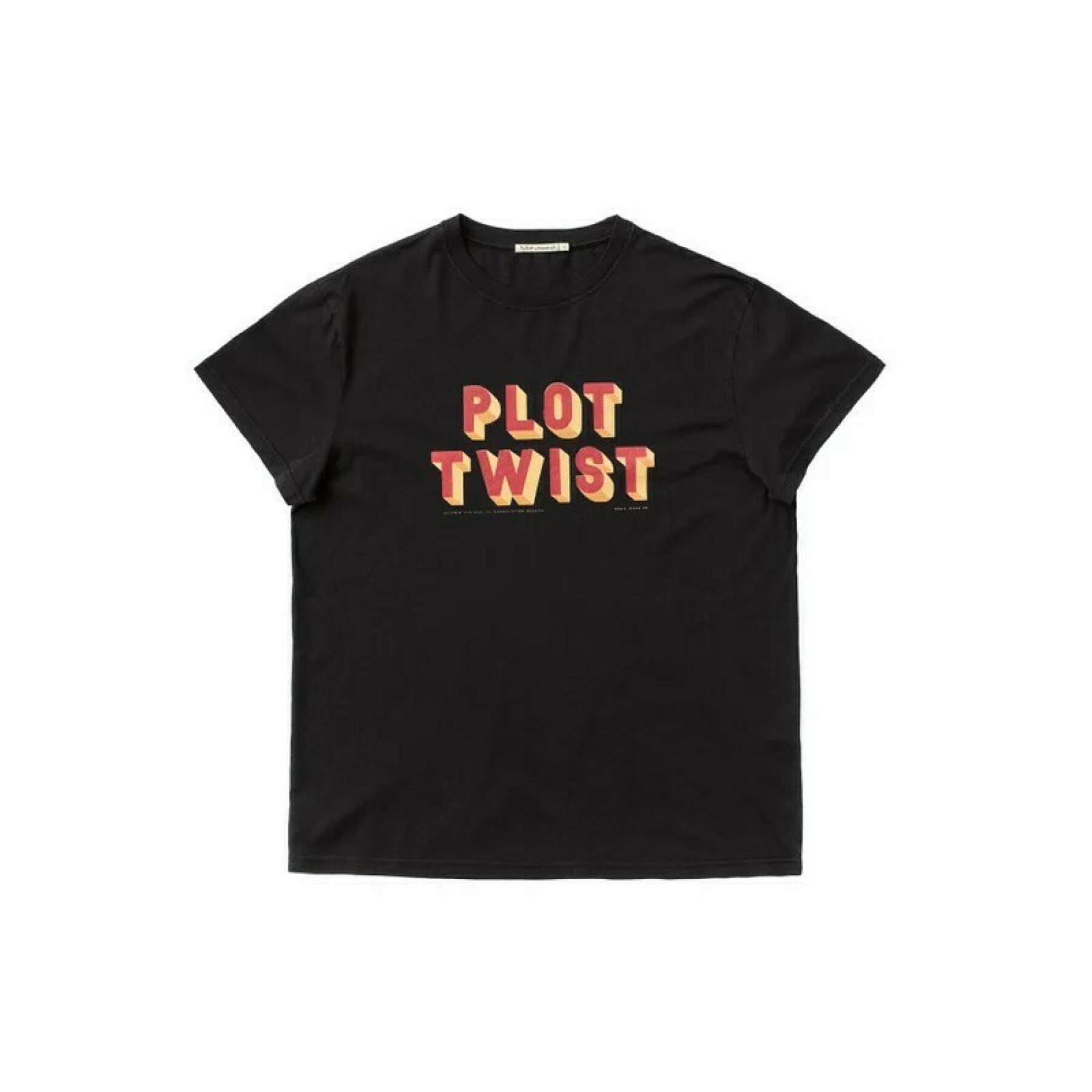 T-shirt för kvinnor Nudie Jeans Tina Plot Twist