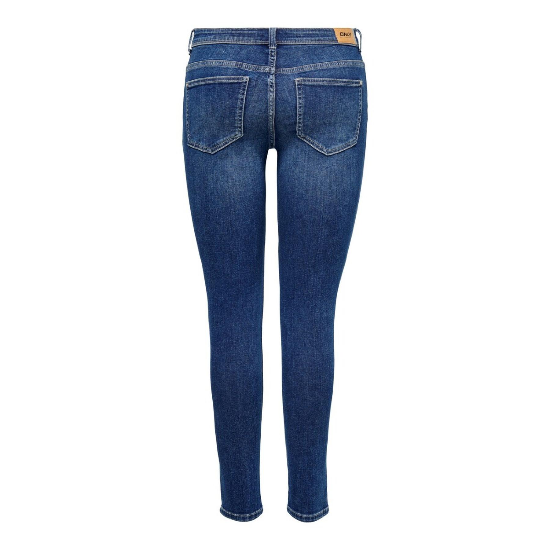 Jeans för kvinnor Only Lisa 4 life zip reg skinny
