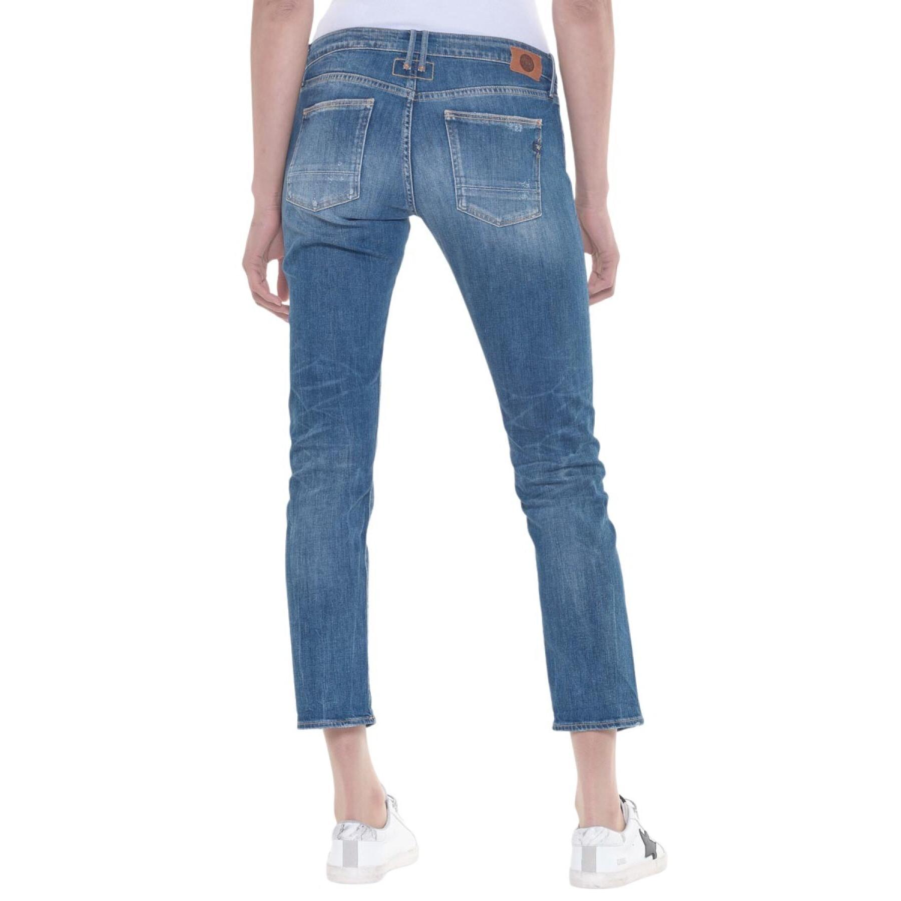 Boyfit-jeans för kvinnor Le temps des cerises Sea 200/43