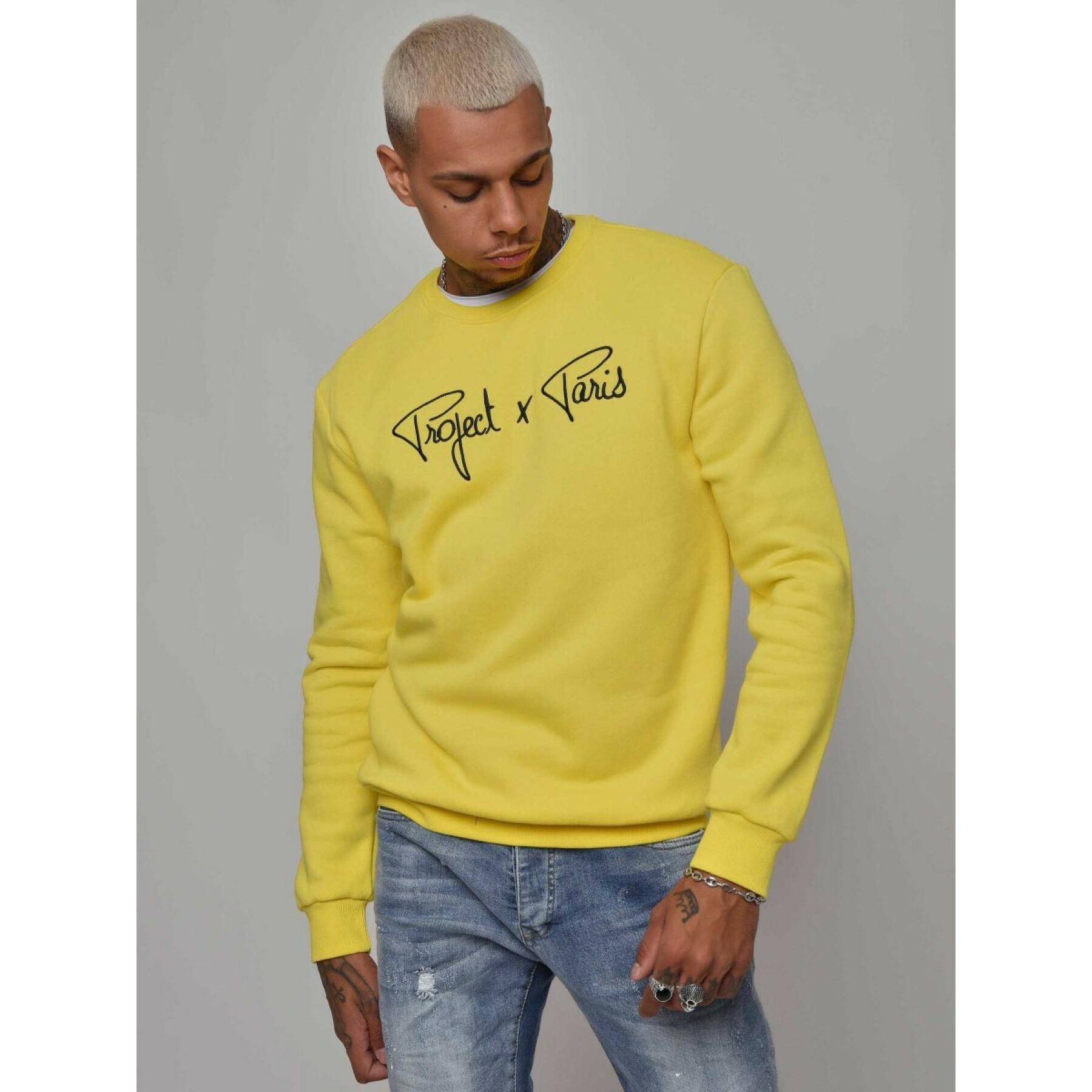 Sweatshirt med kontrastfärgad logotyp Project X Paris
