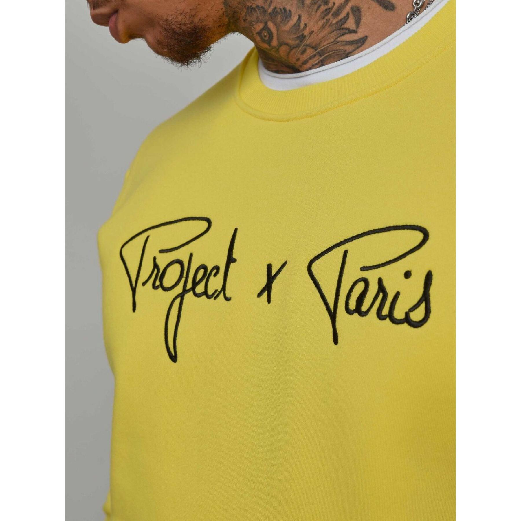 Sweatshirt med kontrastfärgad logotyp Project X Paris