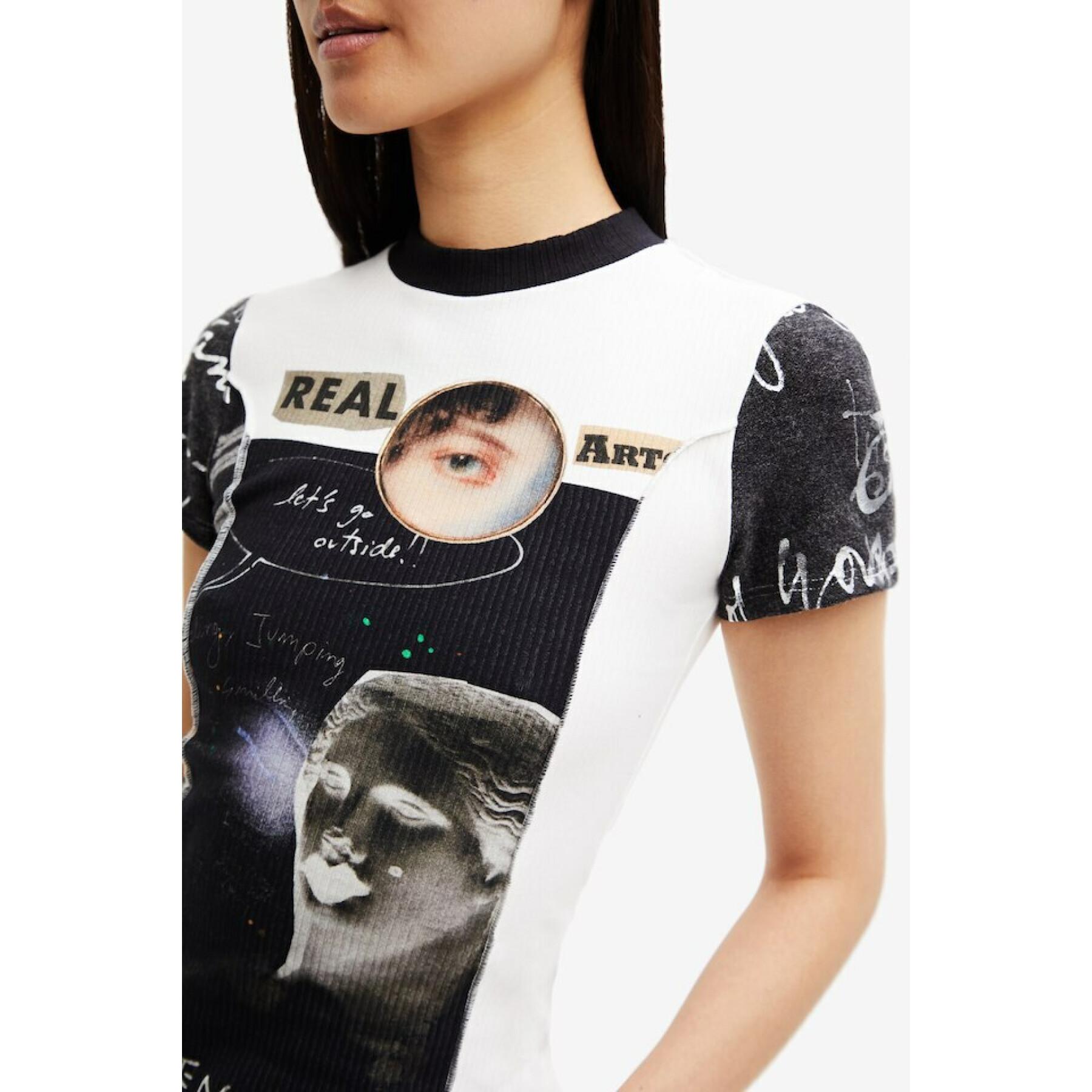 T-shirt för kvinnor Desigual Real artoholic