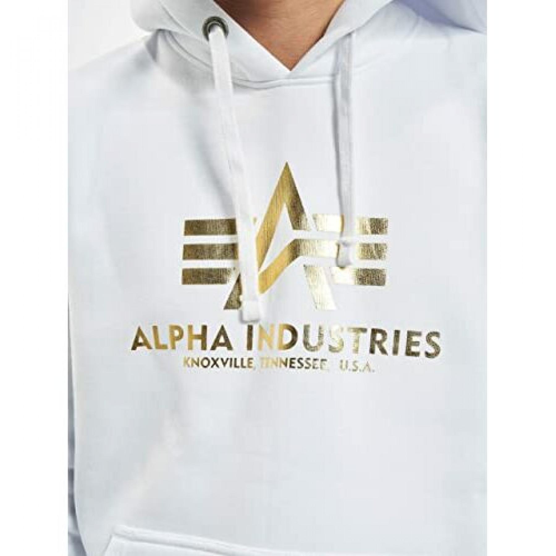 Sweatshirt med huva Alpha Industries avec imprimé