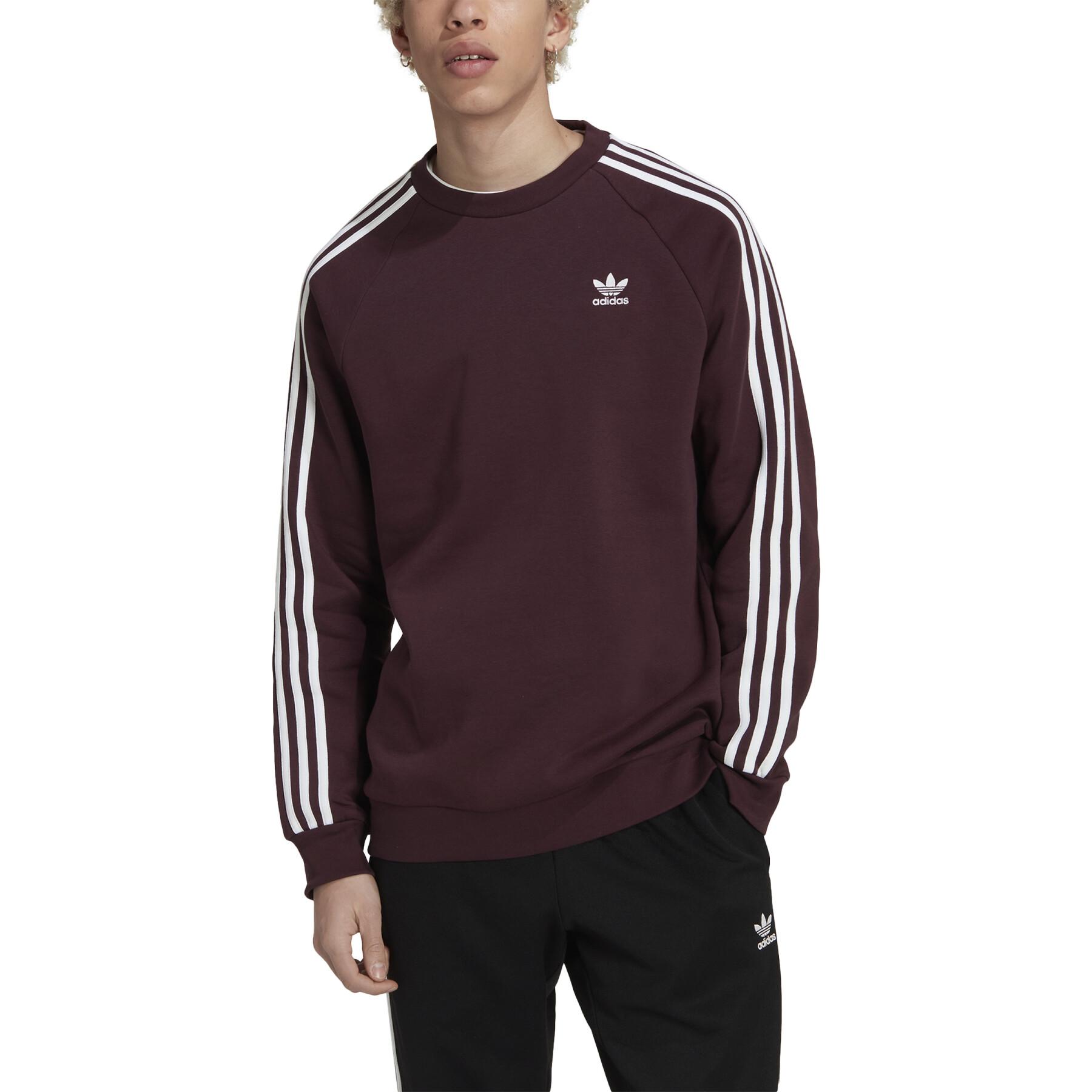 Sweatshirt med rund halsringning och 3 ränder adidas Originals Adicolor Classics