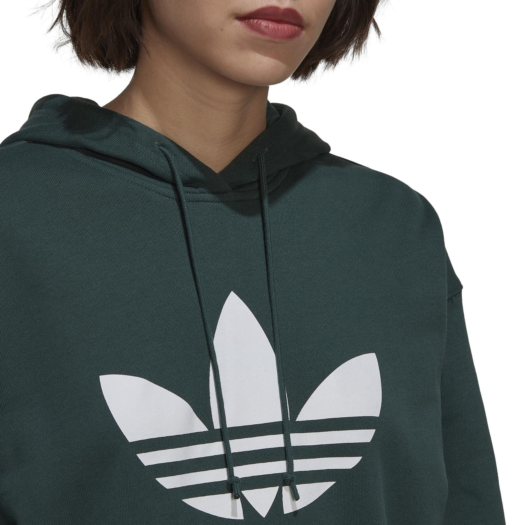 Sweatshirt med huva för kvinnor adidas Originals Trefoil Adicolor