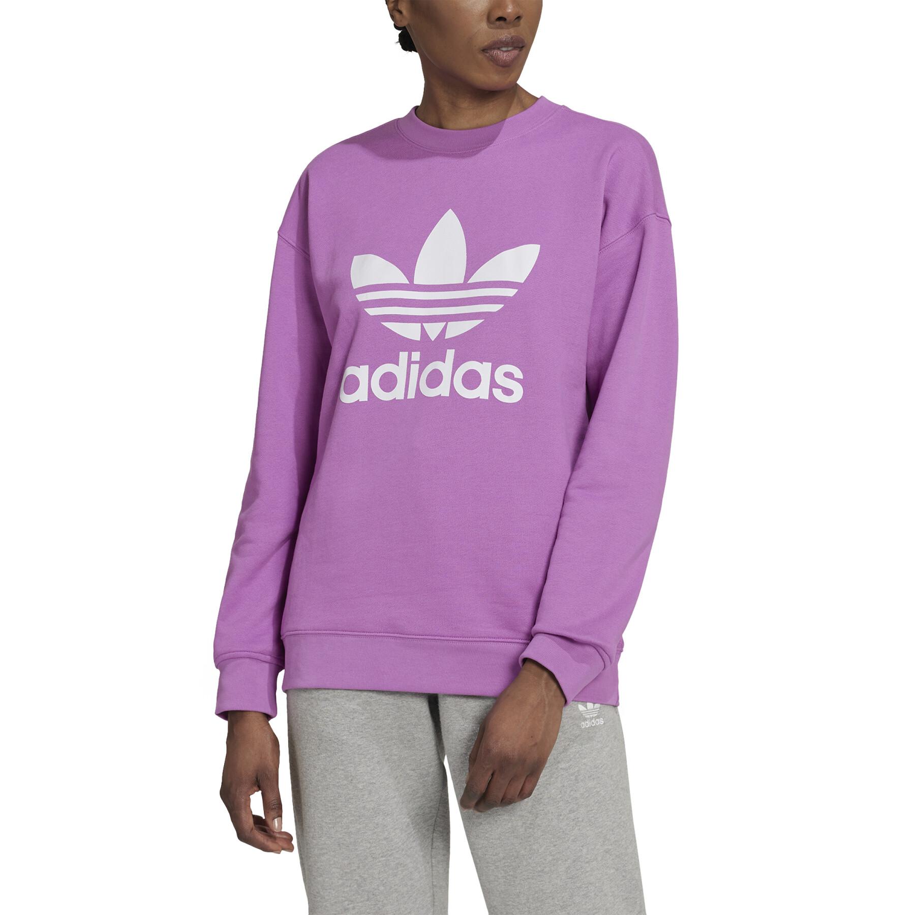Sweatshirt med rund halsringning för kvinnor adidas Originals Trefoil