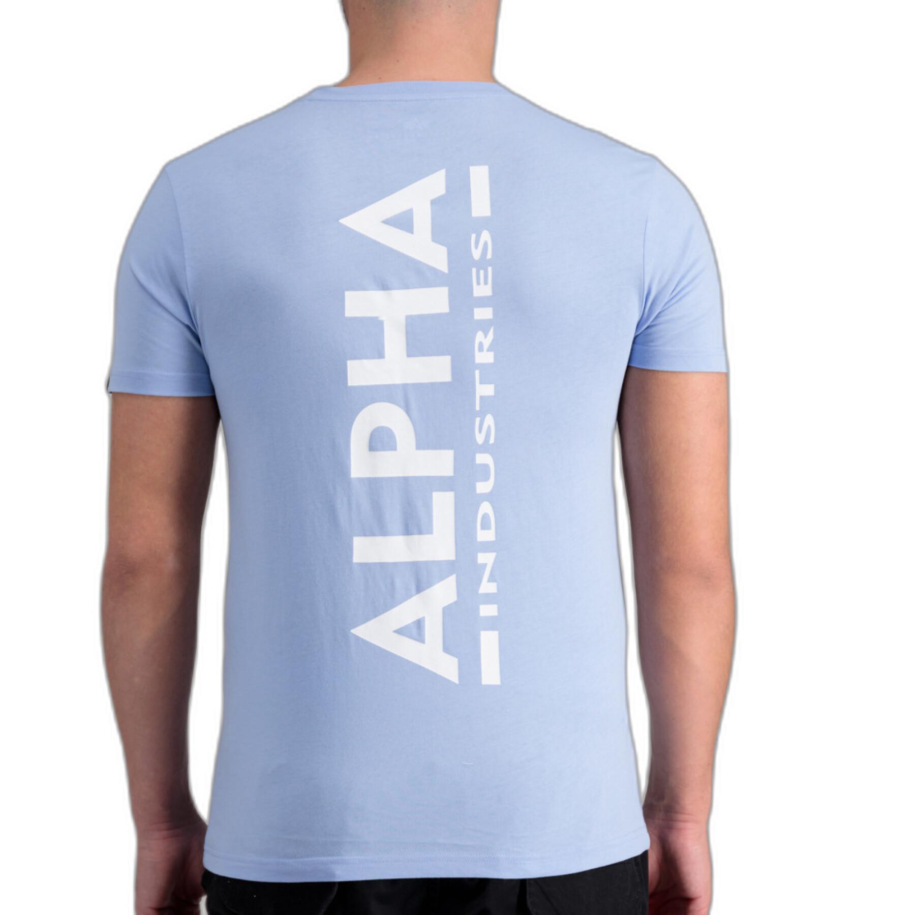 T-shirt med tryck på baksidan Alpha Industries