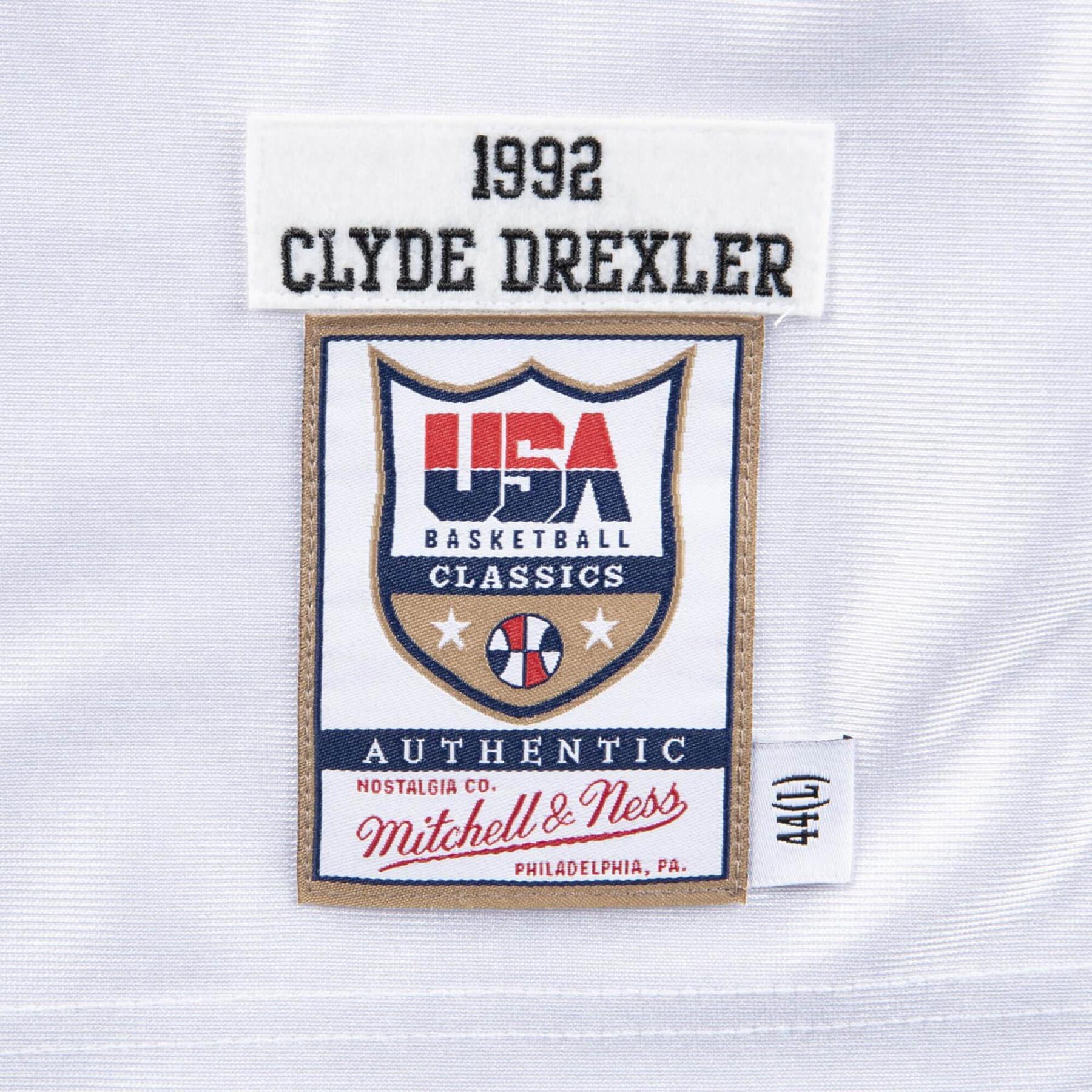 Autentisk lagtröja USA Clyde Drexler