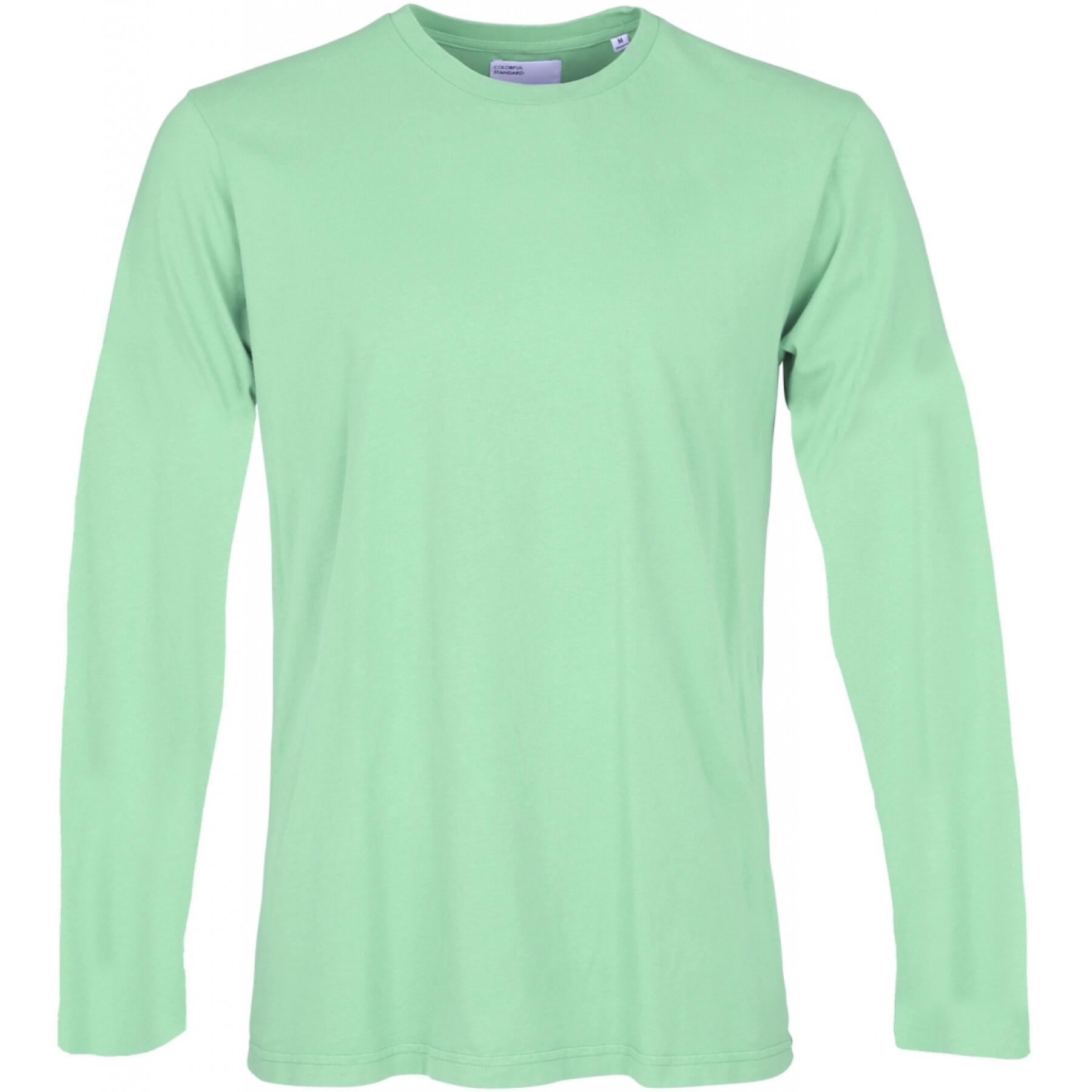 Långärmad T-shirt Colorful Standard Classic Organic faded mint
