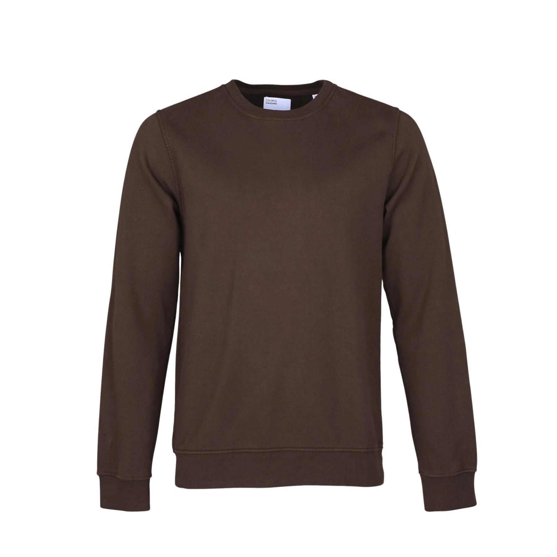 Sweatshirt med rund halsringning Colorful Standard Classic Organic coffee brown