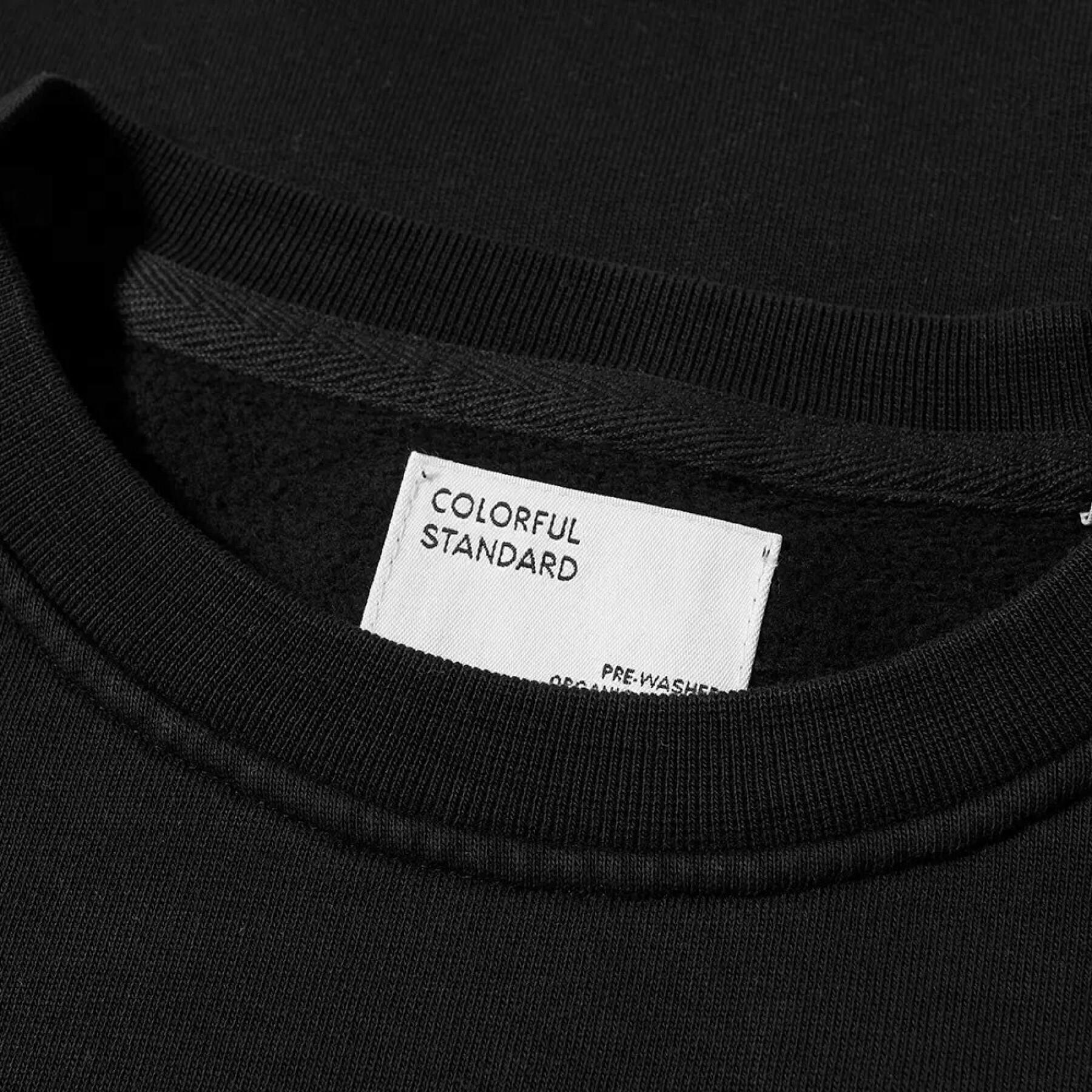 Sweatshirt med rund halsringning Colorful Standard Classic Organic deep black
