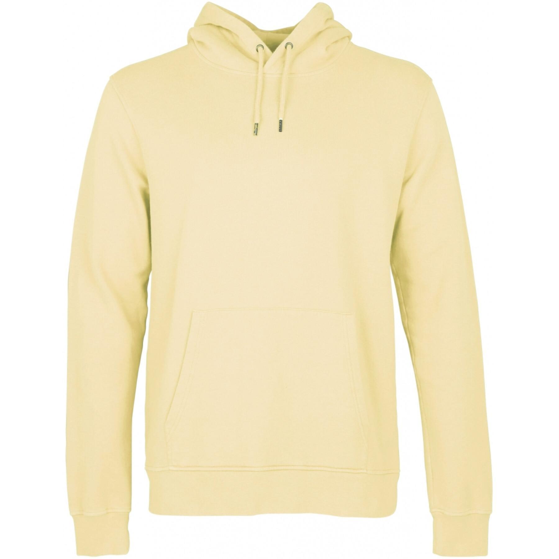 Sweatshirt med huva Colorful Standard Classic Organic soft yellow