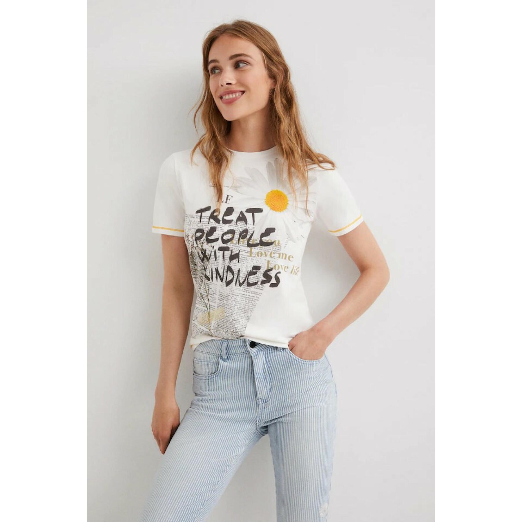 T-shirt för kvinnor Desigual Daisy