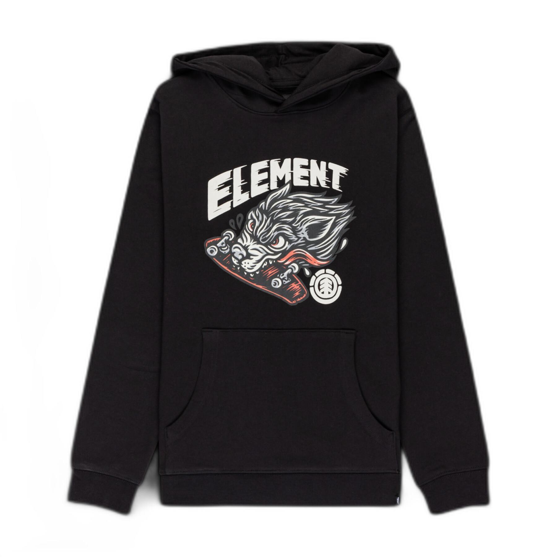 Sweatshirt med huva för barn Element Wolf