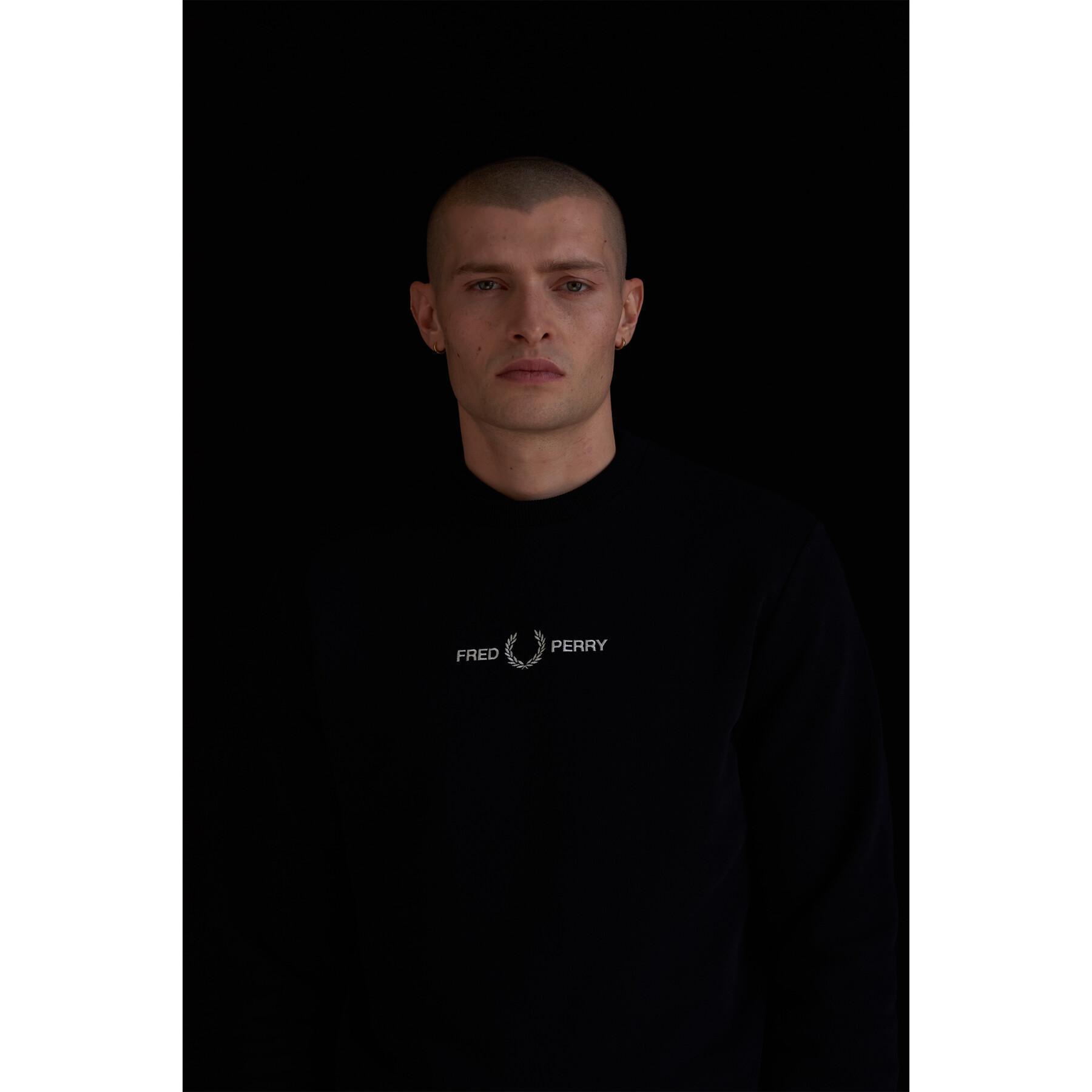 Sweatshirt med broderier Fred Perry