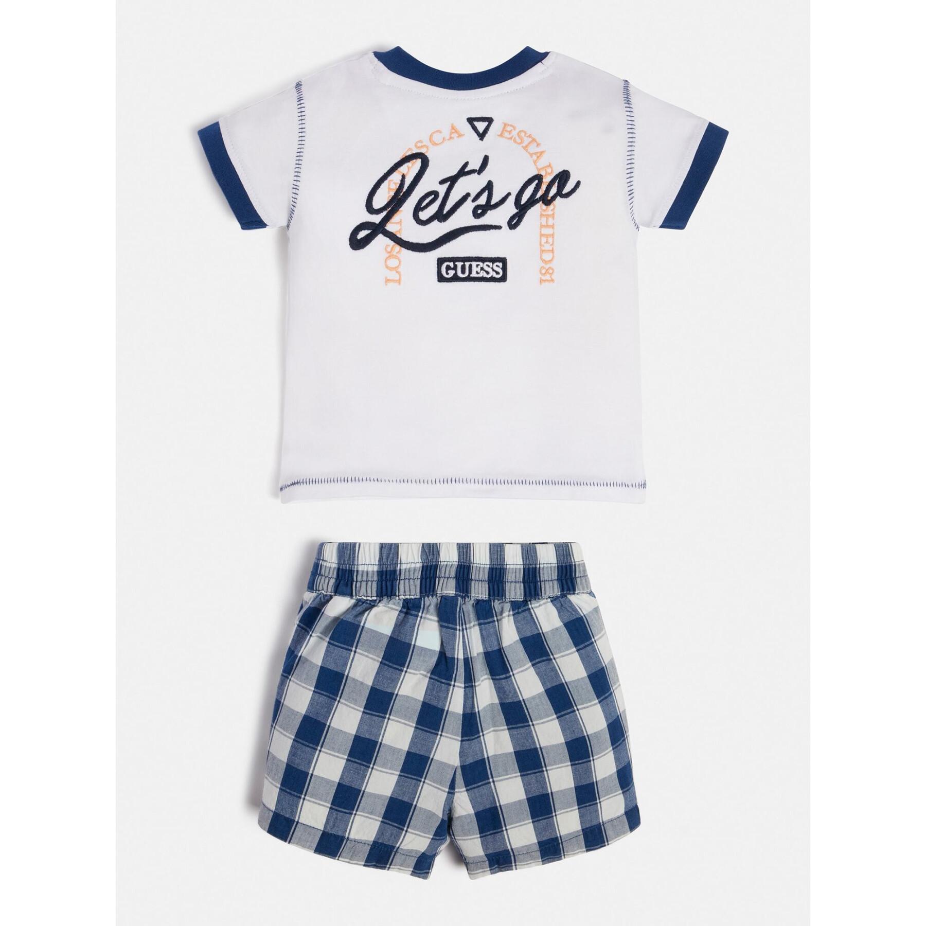 T-shirt + shorts för babypojke Guess