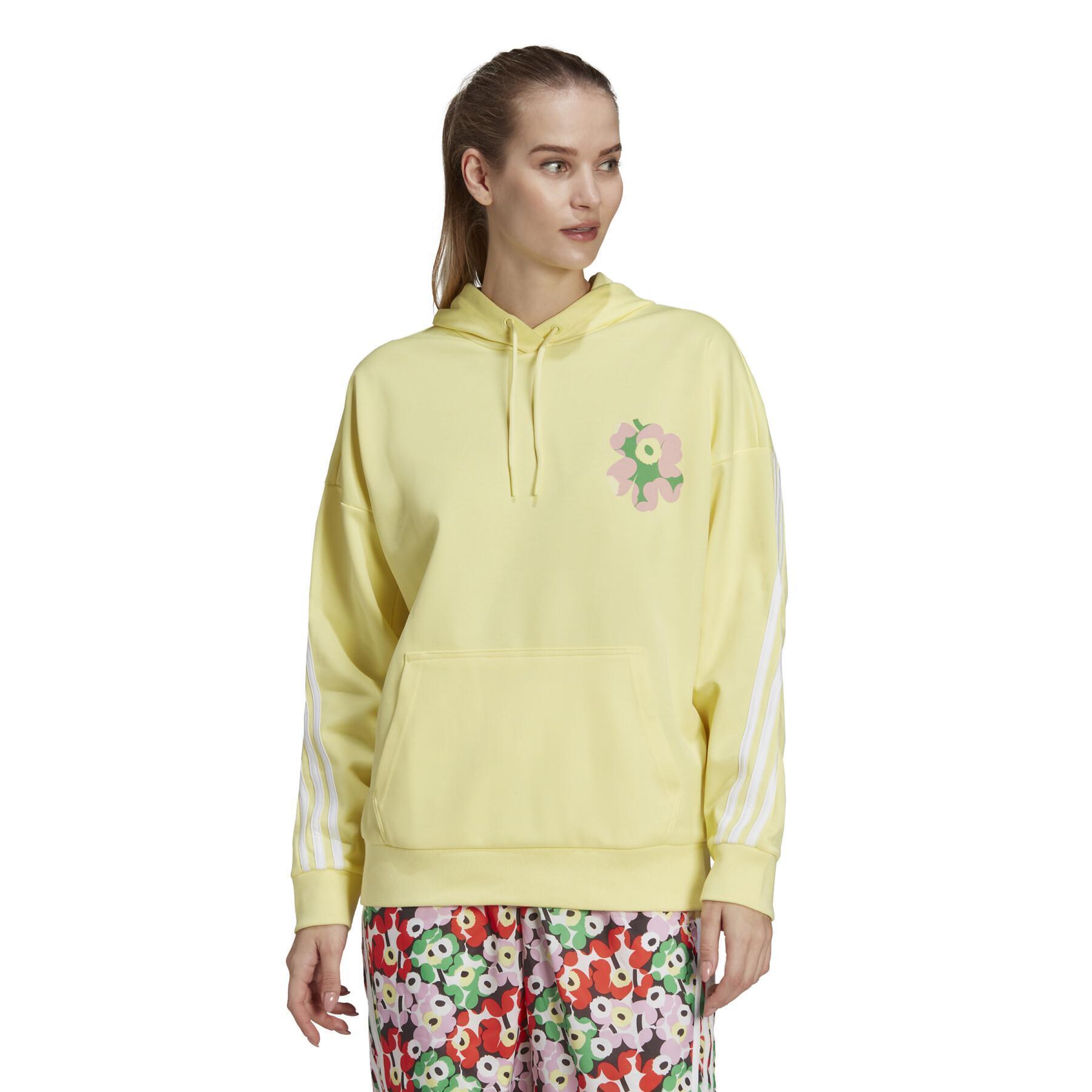 Sweatshirt med huva för kvinnor adidas x Marimekko