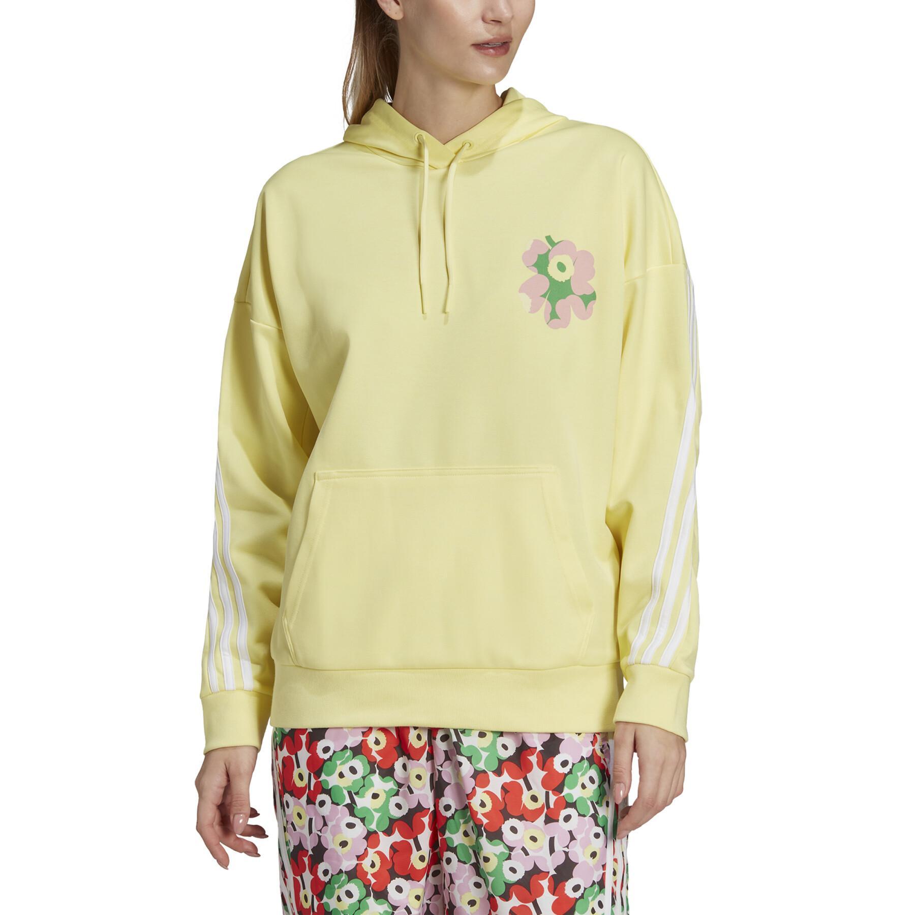 Sweatshirt med huva för kvinnor adidas x Marimekko
