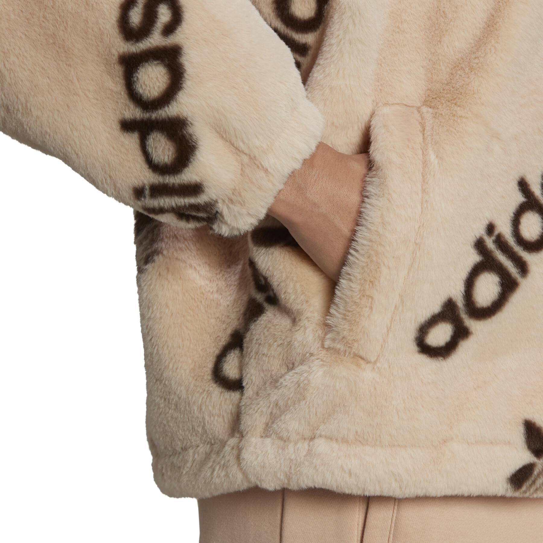 Jacka för kvinnor adidas Originals Faux Fur