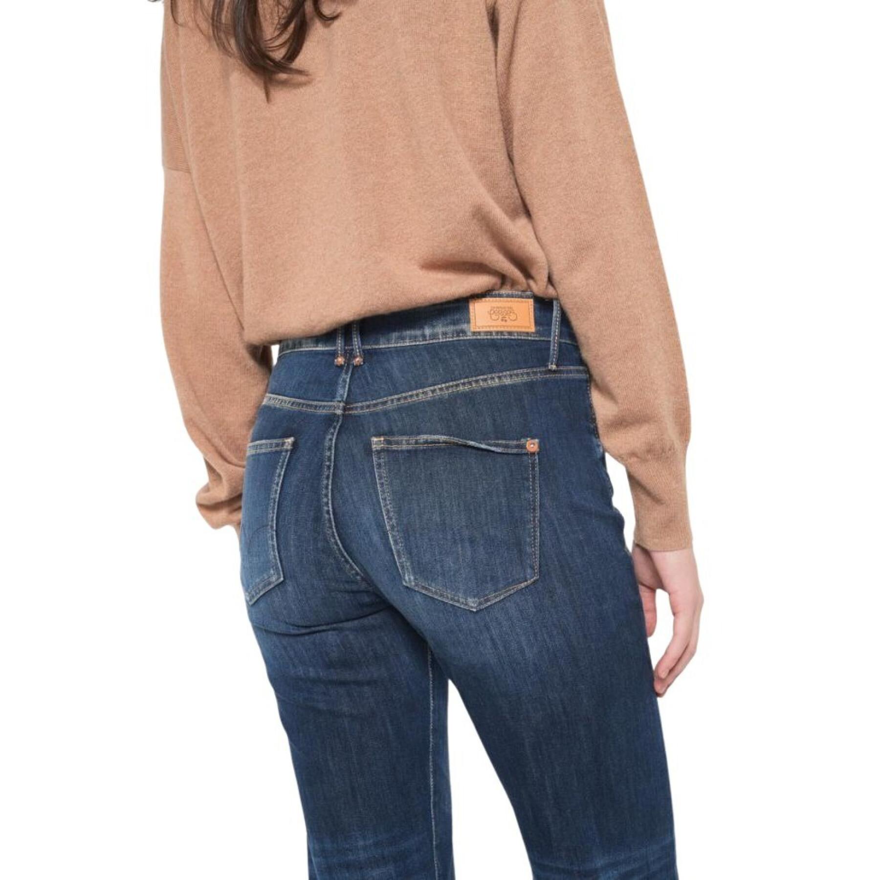 Jeans med hög midja för kvinnor Le temps des cerises Basic 400/18