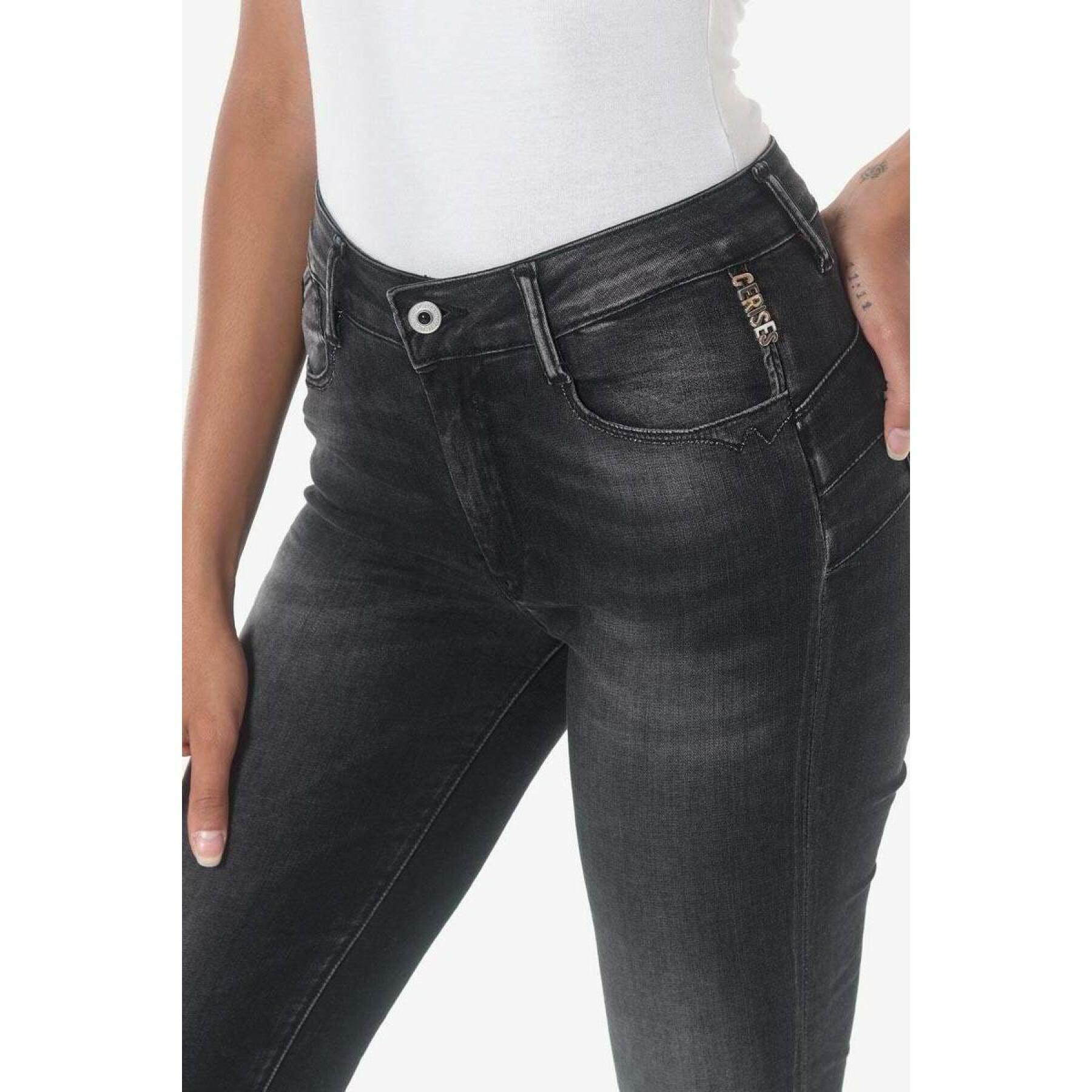 Skinny jeans för kvinnor Le Temps des cerises Acya pulp N°1