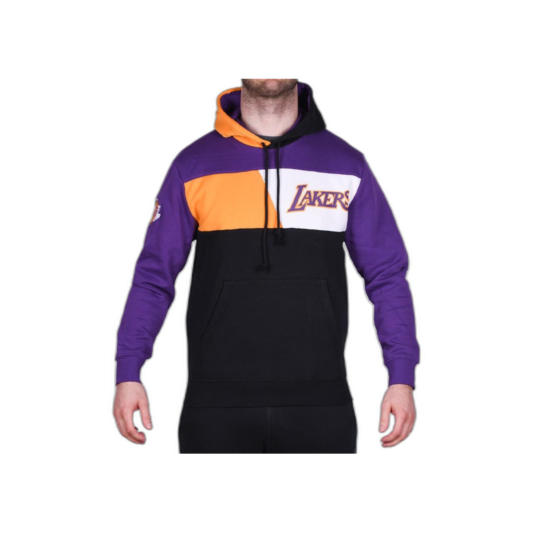 Sweatshirt med huva och fleece Los Angeles Lakers NBA Color Blocked