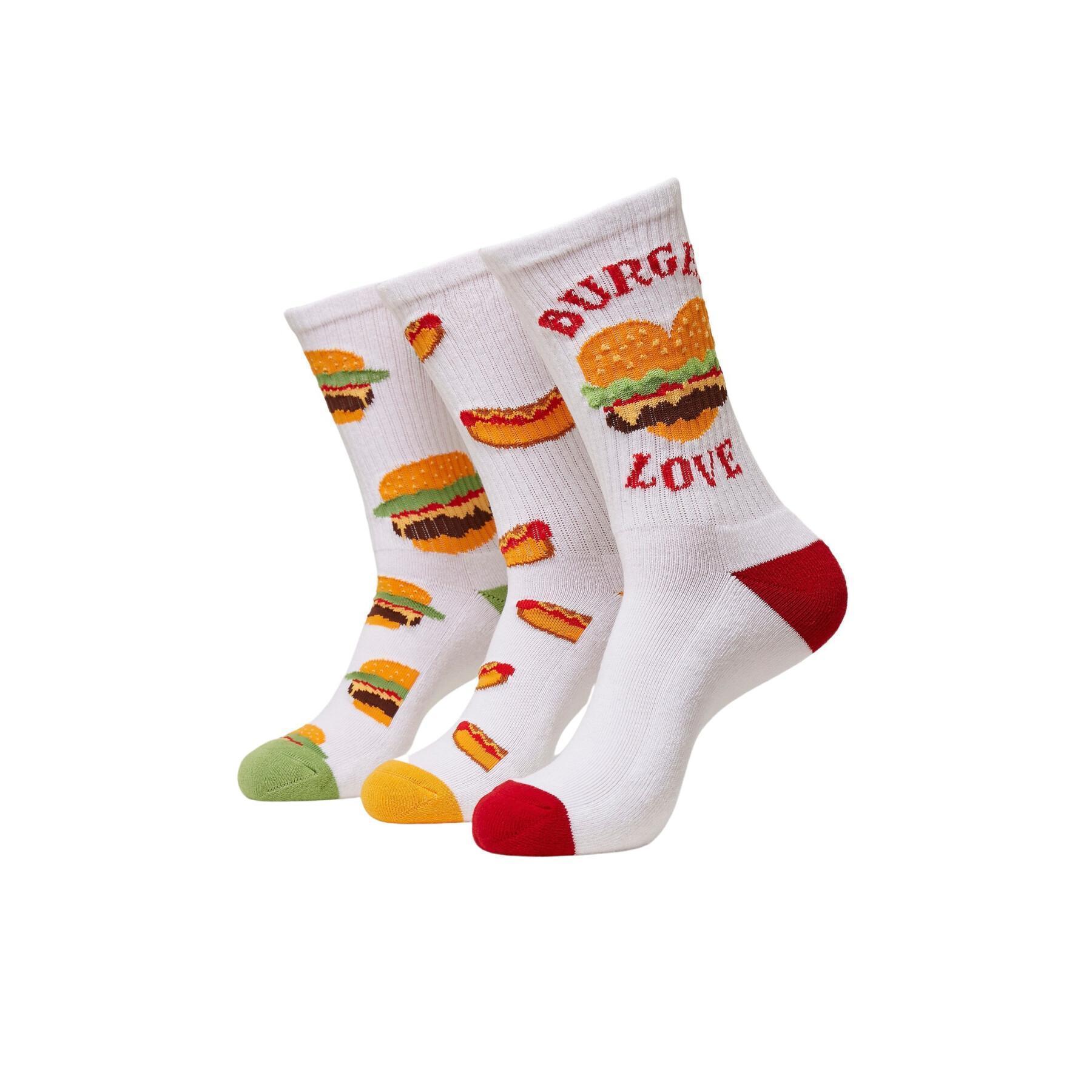 Strumpor Mister Tee Burger Hot Dog 3-Pack
