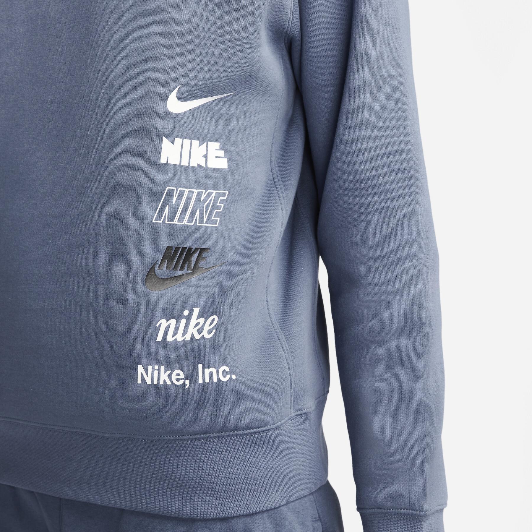Sweatshirt med rund halsringning Nike Club + BB Mlogo