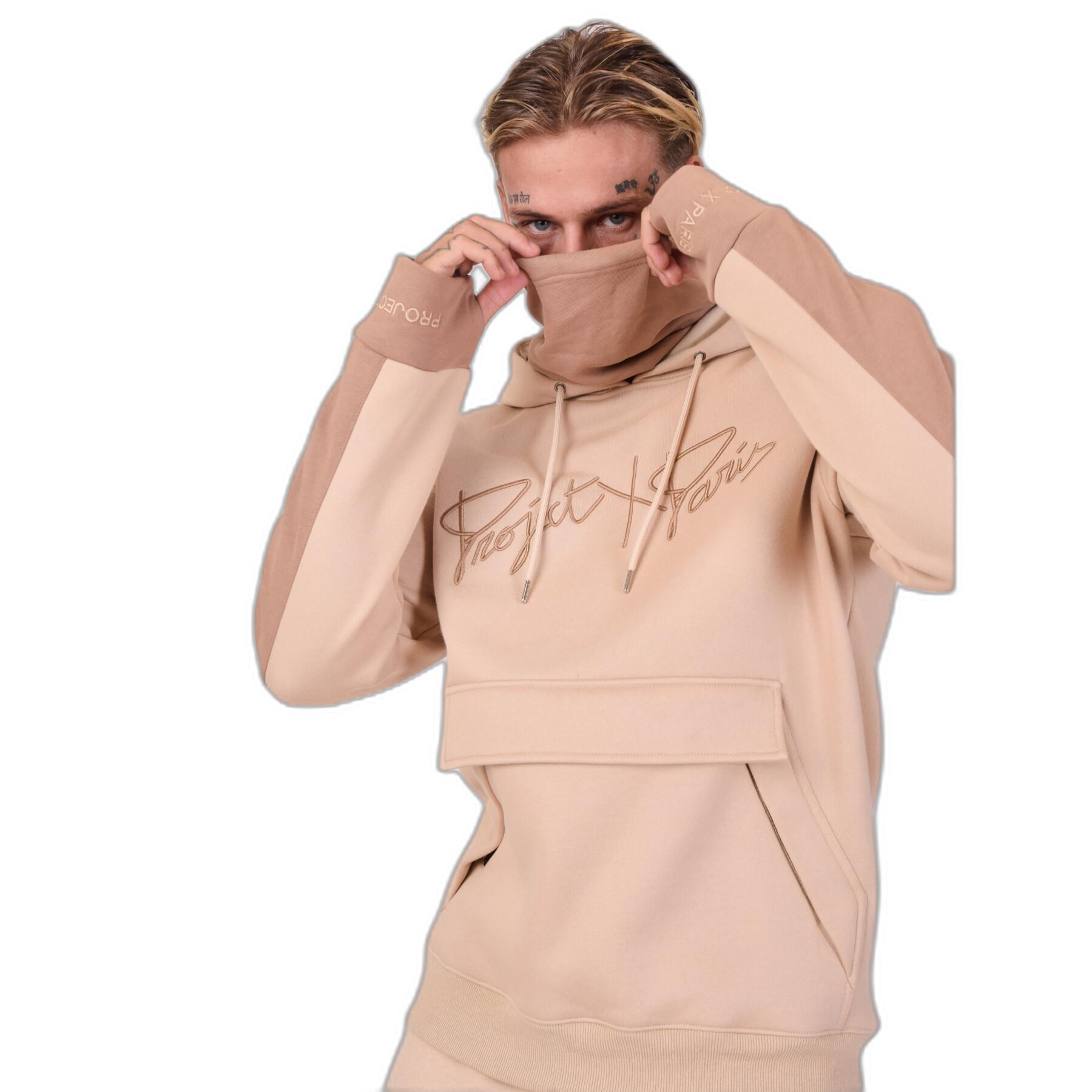Tvåfärgad sweatshirt med huva Project X Paris