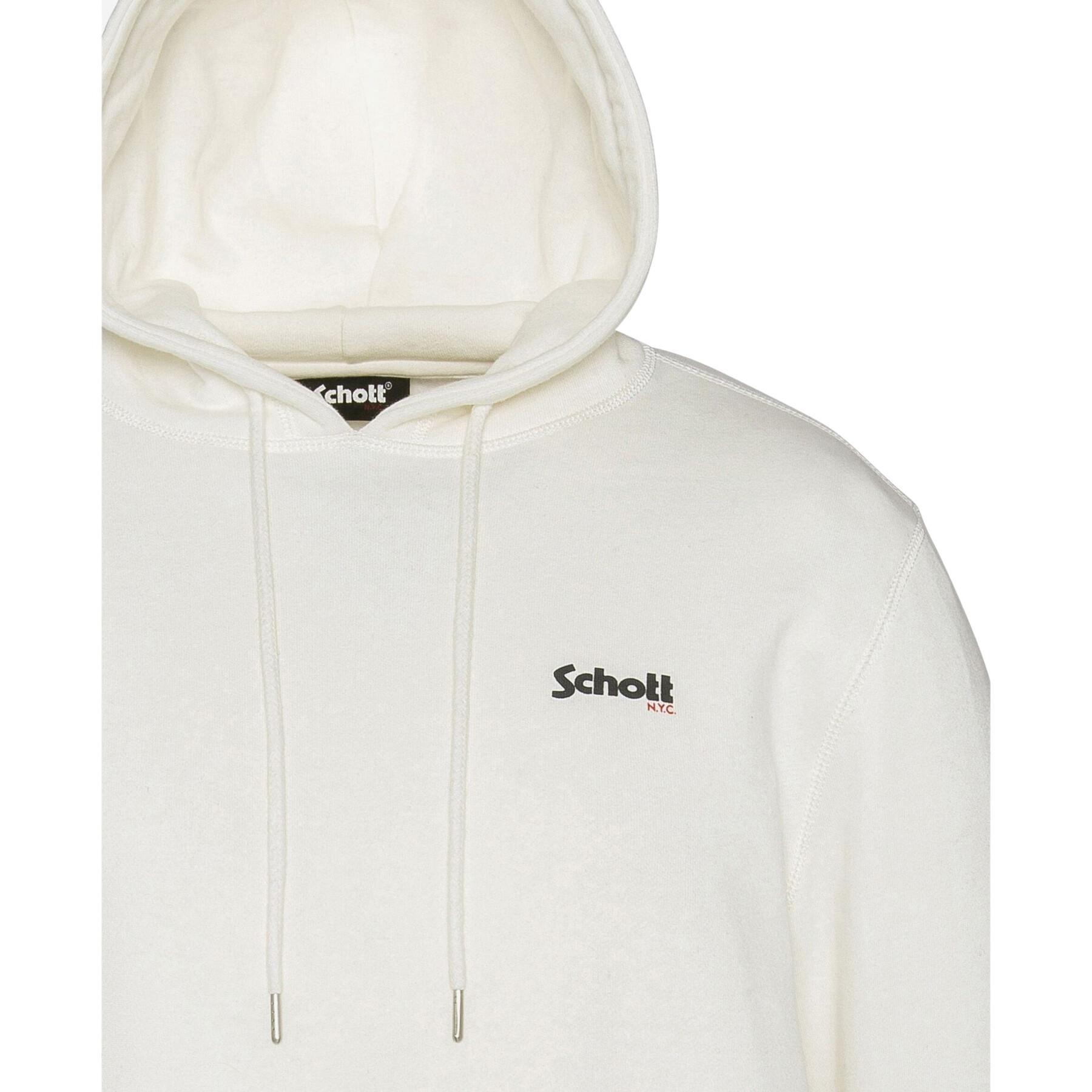 Sweatshirt med logotyp på huvan Schott