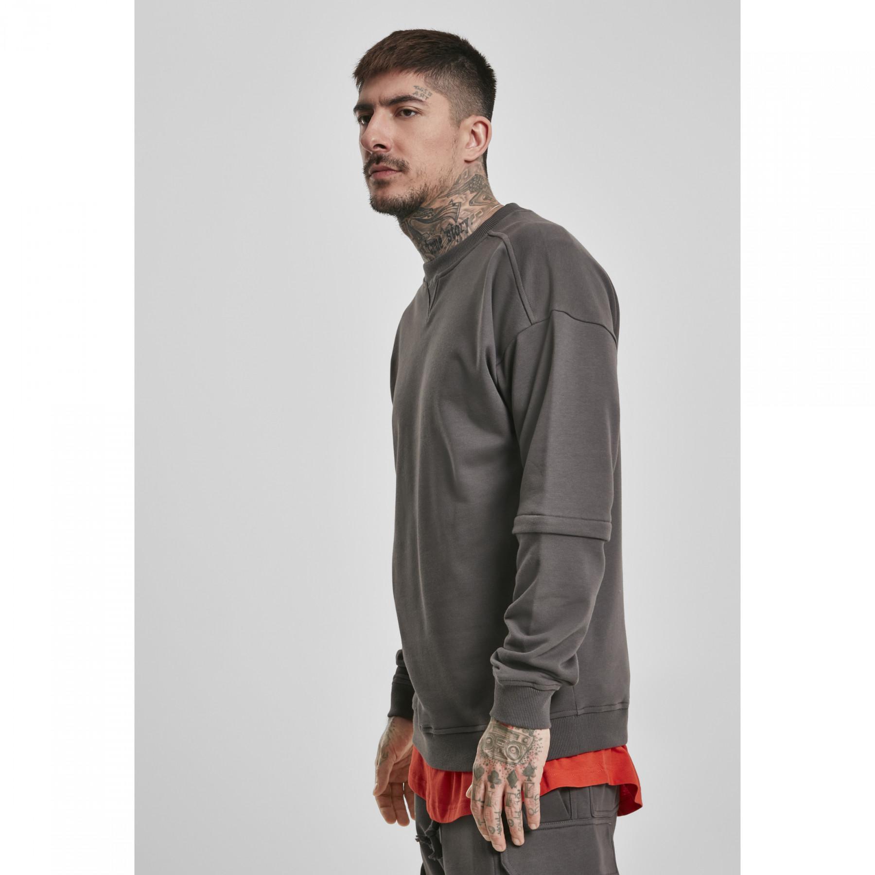 Sweatshirt urban klassisk zip överdimensionerad