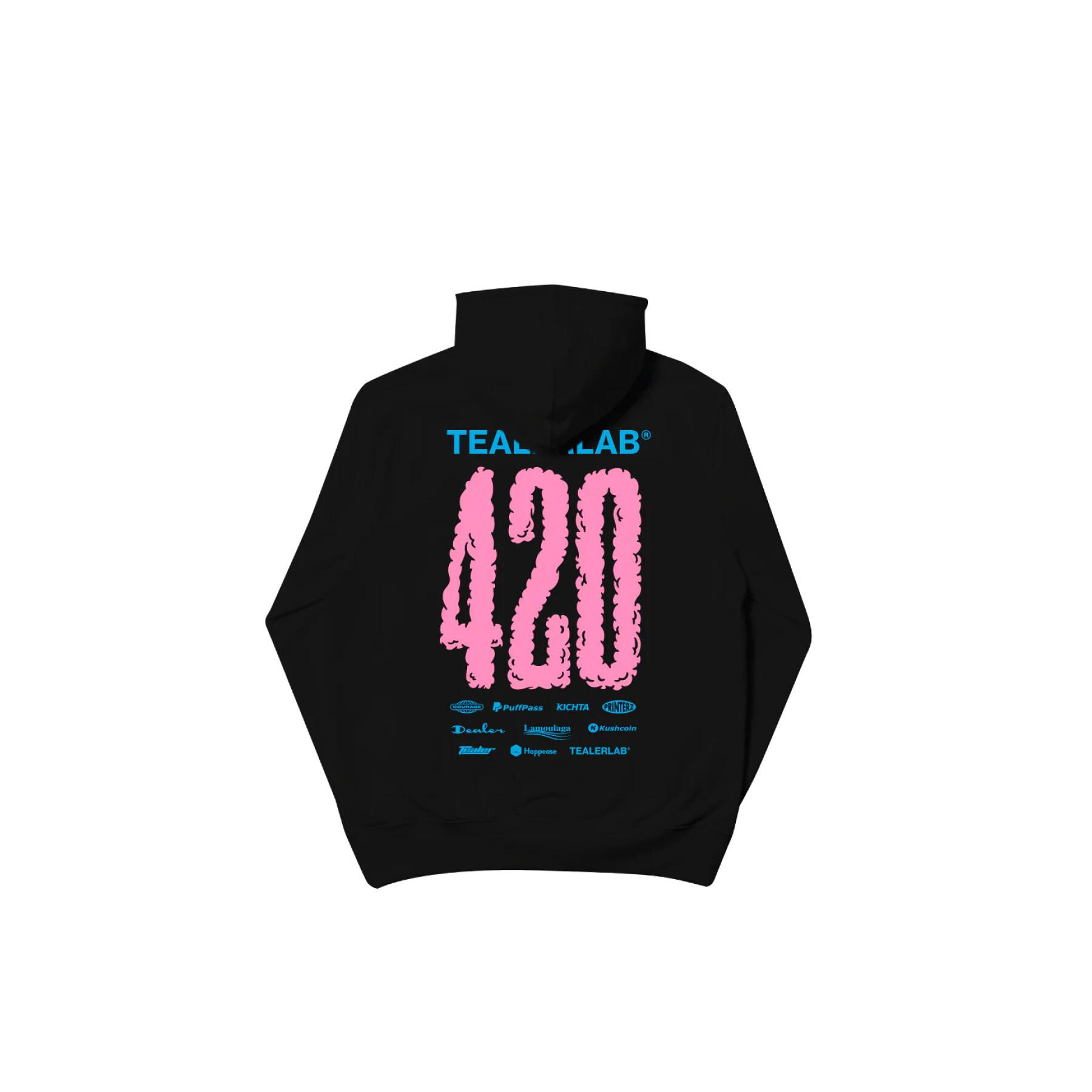 Sweatshirt med huva Tealer 420%