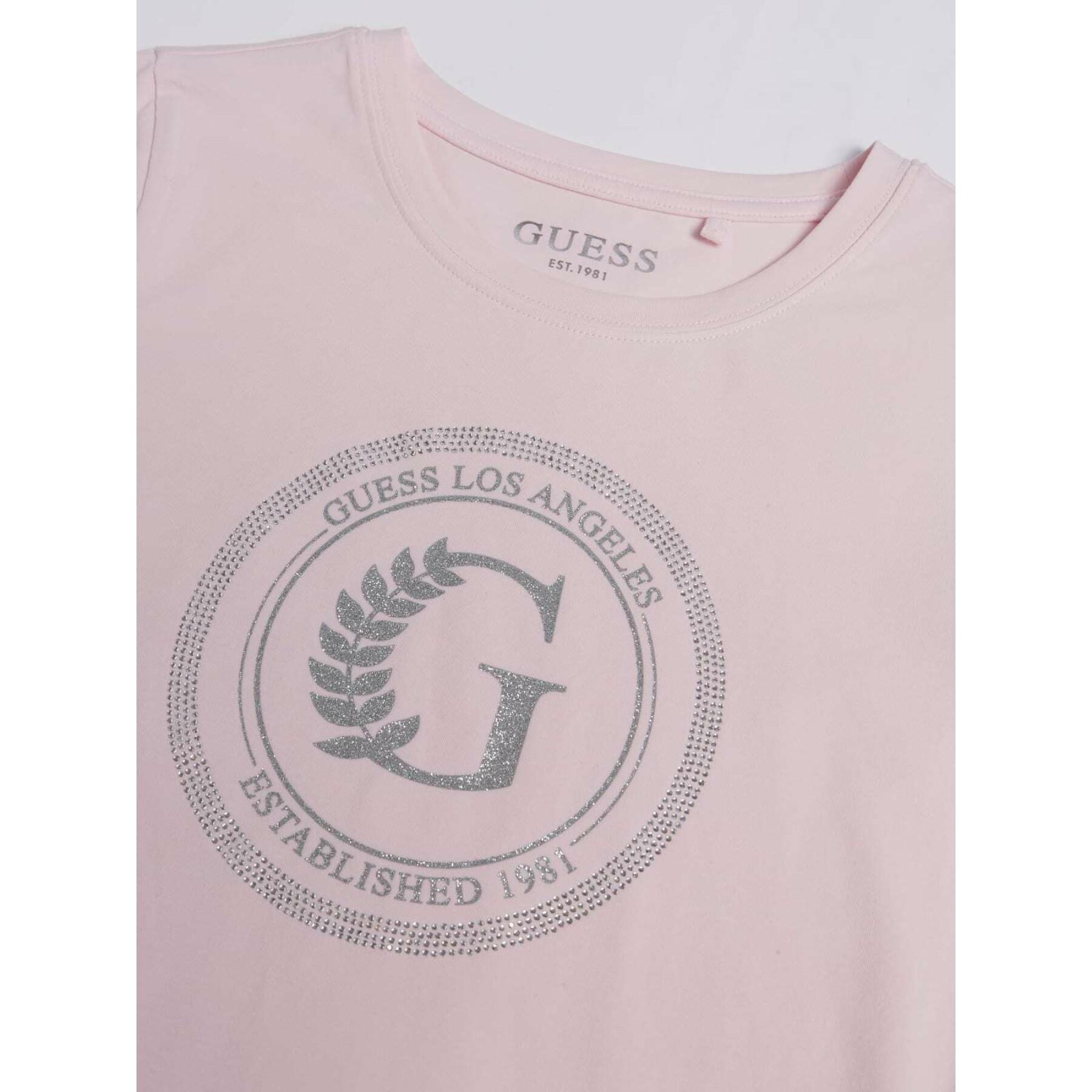Kortärmad T-shirt för kvinnor Guess Crest R3