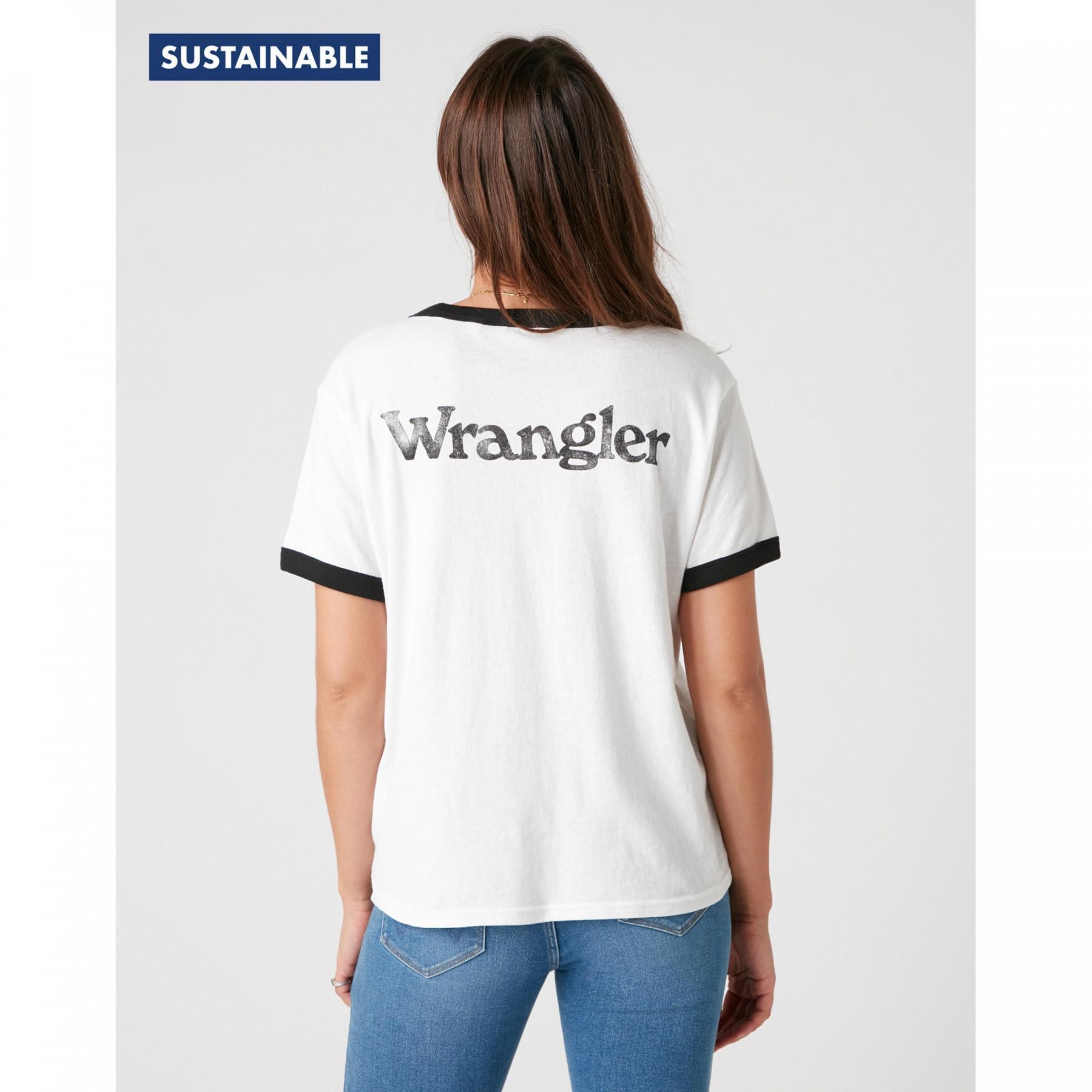T-shirt för kvinnor Wrangler Relaxed Ringer Faded