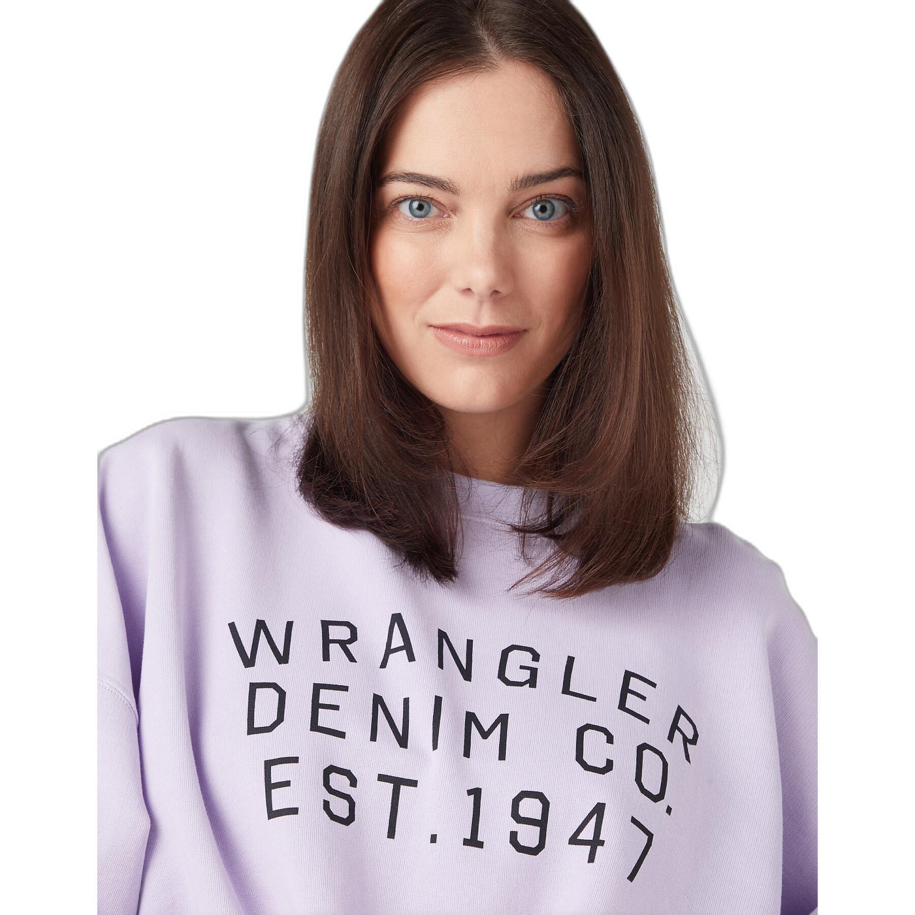 Sweatshirt med rund halsringning för kvinnor Wrangler