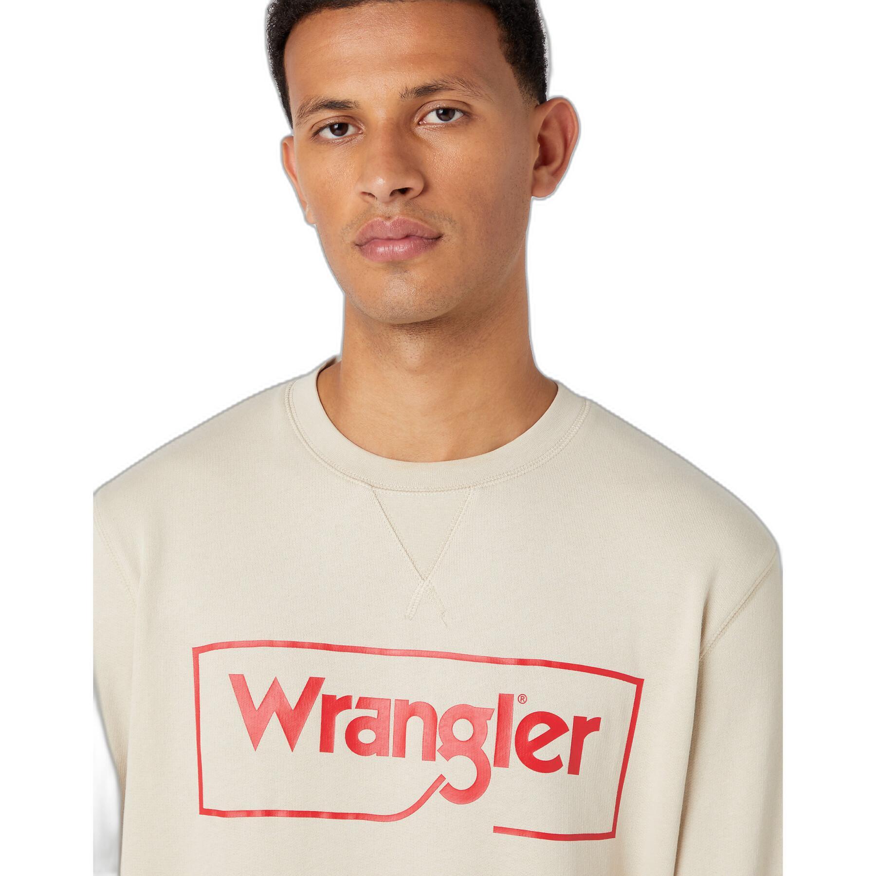 Sweatshirt med rund halsringning Wrangler Frame Logo