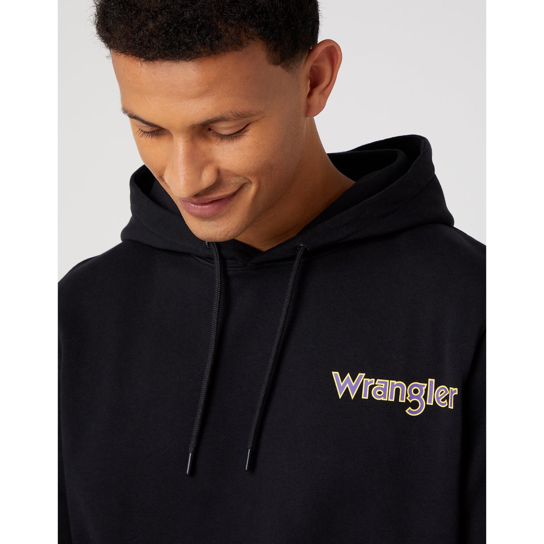 Sweatshirt med huva Wrangler Graphic