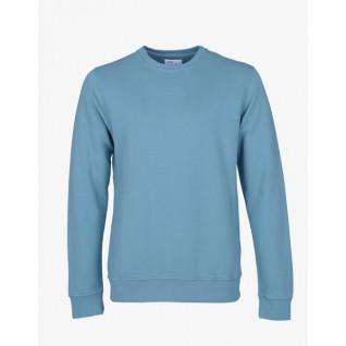 Sweatshirt med huva Colorful Standard Stone Blue