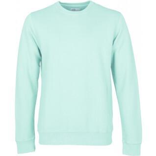 Sweatshirt med rund halsringning Colorful Standard Classic Organic light aqua