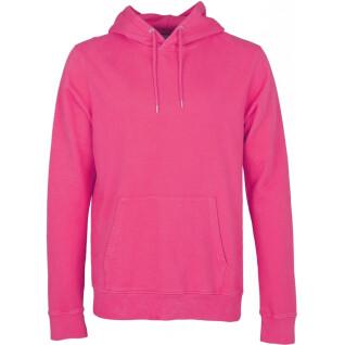 Sweatshirt med huva Colorful Standard Classic Organic bubblegum pink