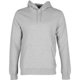 Sweatshirt med huva Colorful Standard Classic Organic heather grey