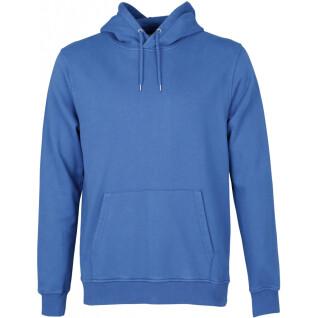 Sweatshirt med huva Colorful Standard Classic Organic pacific blue