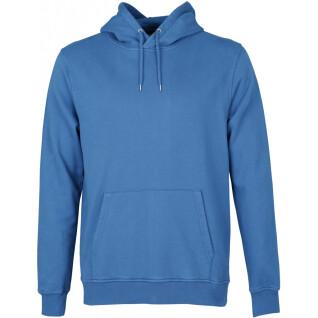 Sweatshirt med huva Colorful Standard Classic Organic sky blue
