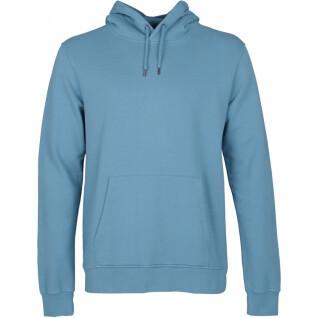 Sweatshirt med huva Colorful Standard Classic Organic stone blue