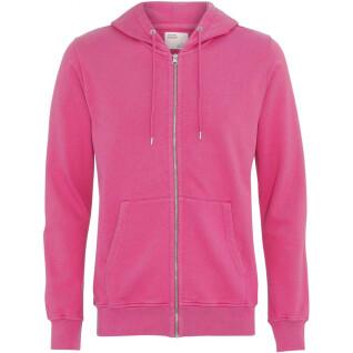 Sweatshirt med huva och dragkedja Colorful Standard Classic Organic bubblegum pink