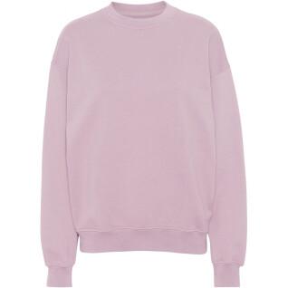 Sweatshirt med rund halsringning Colorful Standard Organic oversized faded pink
