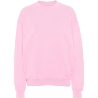 Sweatshirt med rund halsringning Colorful Standard Organic oversized flamingo pink